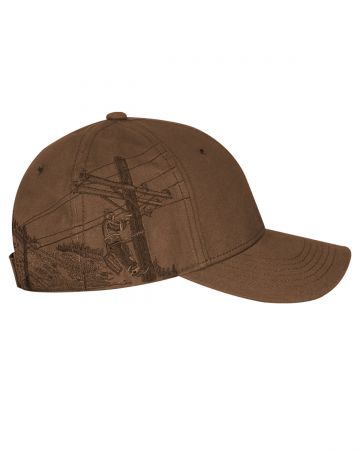 Dri Duck 100% Cotton Structured, 6-Panel, Low-Profile Lineman Cap