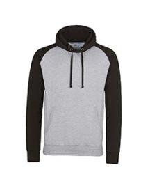 Just Hoods By AWDis Adult 80/20 Midweight Contrast Baseball Hooded Sweatshirt