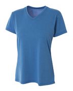 A4 Ladies' Topflight Heather V-Neck T-Shirt