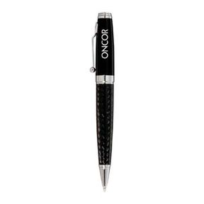 The Triton Ballpoint Pen With Glossy Silver Accent