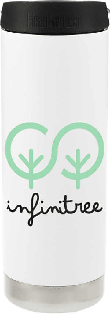 Klean Kanteen Eco TKWide 16oz - Café Cap Water Bottle -  3.00" D x 3.00" W x 8.65" H