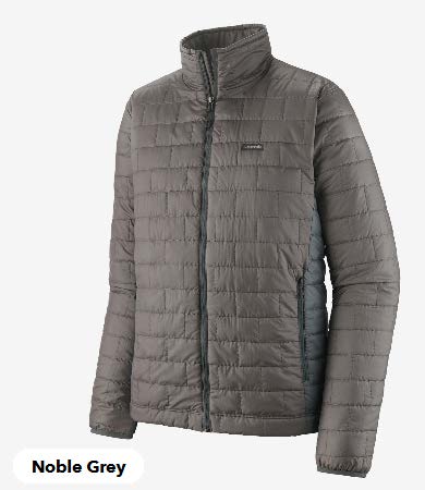 Patagonia Men's Nano Puff 100% Recycled Polyester Full Zip Jacket With Pockets